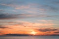 Beautiful sunrise and dusk scene over the sea in the morning Royalty Free Stock Photo