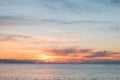 Beautiful sunrise and dusk scene over the sea in the morning Royalty Free Stock Photo