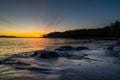 A beautiful sunrise in the fjord at TÃÂ¸nsberg TÃÂ¸nne  in beautiful norway Royalty Free Stock Photo