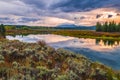 Beautiful Sunrise in Grant Teton National Park Royalty Free Stock Photo