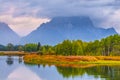 Beautiful Sunrise in Grant Teton National Park Royalty Free Stock Photo