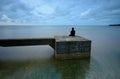 Long exposure of the concrete. Fine art photography.