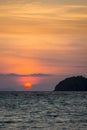 A beautiful sunrise at Koh Lipe in  Andaman sea ,Southern  in Thailand Royalty Free Stock Photo