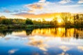 Beautiful sunrise at the lake Royalty Free Stock Photo