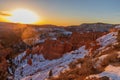 Bryce Canyon Utah Winter Sunrise Landscape Royalty Free Stock Photo