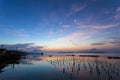 Beautiful sunrise landscape view of Samchong-tai in Phang-Nga,Thailand. Royalty Free Stock Photo