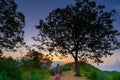 Beautiful sunrise at little Adams peak in Ella, Sri Lanka