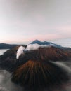 Beautiful sunrise at Mount Bromo , the active volcano in Bromo Tengger Semeru National Park, East Java, Indonesia Royalty Free Stock Photo