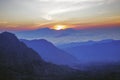 Beautiful sunrise at mount Bromo Royalty Free Stock Photo