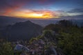 A beautiful sunrise on a mountain of Pulai Baling kedah Royalty Free Stock Photo