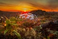 beautiful sunrise in the mountains of the Southern Urals