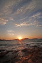 Beautiful sunrise at Naoussa in Paros, Cyclades