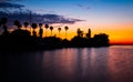 Beautiful sunrise near marina in West coast Florida