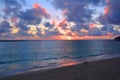 Beautiful sunrise at oahu beach