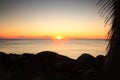 Beautiful sunrise on ocean horizon Royalty Free Stock Photo