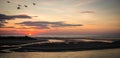 Sunrise at Ogunquit Maine with Birds and Beach