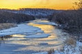 The beautiful sunrise in the otowa bridge