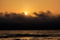 Beautiful sunrise over the Black sea, Bulgaria Royalty Free Stock Photo