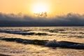 Beautiful sunrise over the Black sea, Bulgaria Royalty Free Stock Photo