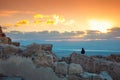 Beautiful sunrise over the Dead Sea Royalty Free Stock Photo