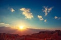 Beautiful sunrise over the Dead Sea Royalty Free Stock Photo