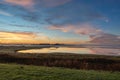 Beautiful sunrise over the dutch countryside. Royalty Free Stock Photo