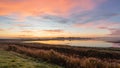 Beautiful sunrise over the dutch countryside. Royalty Free Stock Photo