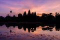 Sunrise over Angkor Wat temple Royalty Free Stock Photo