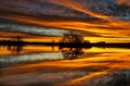 Beautiful Sunrise over a Lake in Colorado Royalty Free Stock Photo