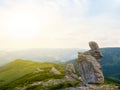 Beautiful sunrise over the mountain valley Royalty Free Stock Photo