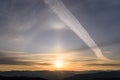 Sunrise sun mountains halo sky Royalty Free Stock Photo