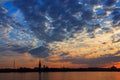 A beautiful sunrise over the Neva River, Saint-Petersburg, Russia