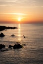 Beautiful sunrise over the sea in Bulgaria