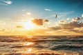 Beautiful sunrise over the sea Royalty Free Stock Photo