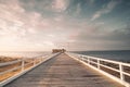 Beautiful Sunrise at Queenscliff Pier Royalty Free Stock Photo