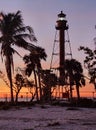 Sanibel Island lighthouse at sunrise Royalty Free Stock Photo