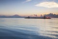 Beautiful sunrise of the Sanur Beach at Bali, Indonesia.