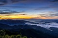 Beautiful sunrise scenery of mountains Royalty Free Stock Photo