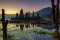 Sunrise at Tamblingan Lake Temple, Singaraja Bali indonesia Royalty Free Stock Photo