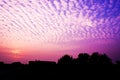 Beautiful Sunrise Sky in Purple and Red Filter Background. Twilight Light Abstract Landscape for Evening Outdoor. Dramatic Violet Royalty Free Stock Photo