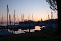 Sunrise at the lakeside in switzerland Royalty Free Stock Photo