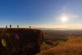 Beautiful sunrise at Three Rock Whale of Phu Sing mountain