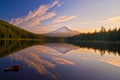 Beautiful sunrise in trillium lake