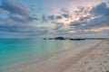 Beautiful sunrise at turquoise sunrise beach in Lipe Island, Satun, Thailand