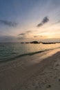 Beautiful sunrise at turquoise sunrise beach in Lipe Island, Satun, Thailand