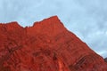 Sunrise on Crestone Needle, Sangre de Cristo Range. Colorado Rocky Mountains Royalty Free Stock Photo