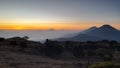 Sunrise of Prau Mountain Royalty Free Stock Photo