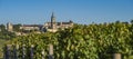 Beautiful sunrise village of Saint Emilion, Vineyard, Gironde