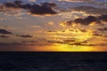 Beautiful sunrise on white beach, cancun Quintana Roo, Mexico Royalty Free Stock Photo