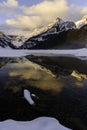 Beautiful sunrise on winter time at Lake Louise, Alberta, Canada Royalty Free Stock Photo